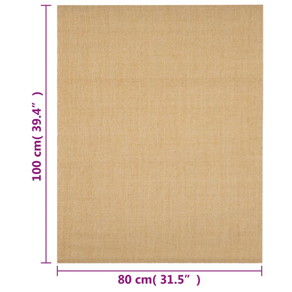 vidaXL Tapete sisal natural 80x100 cm