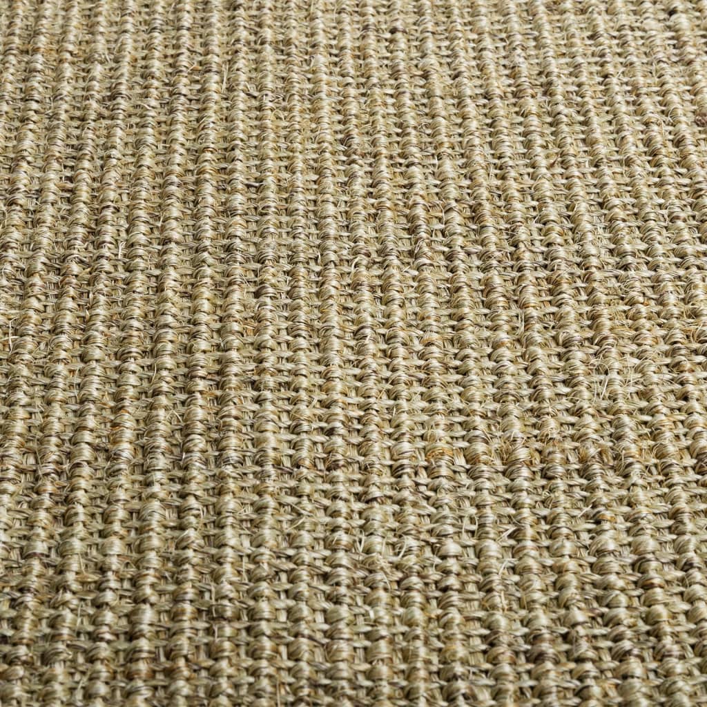 vidaXL Tapete sisal natural 80x200 cm verde