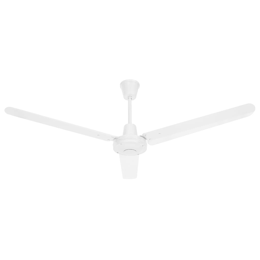 vidaXL Ventoinha de teto 142 cm branco