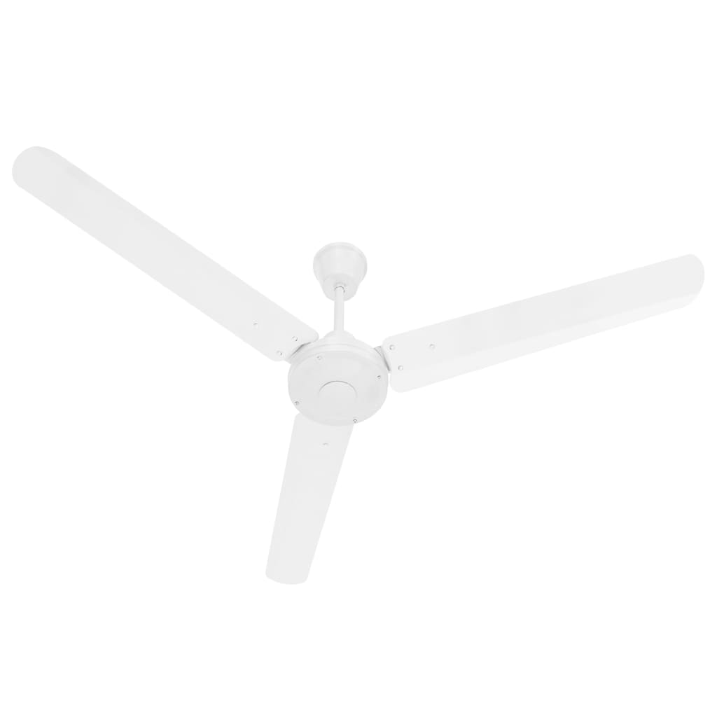 vidaXL Ventoinha de teto 142 cm branco