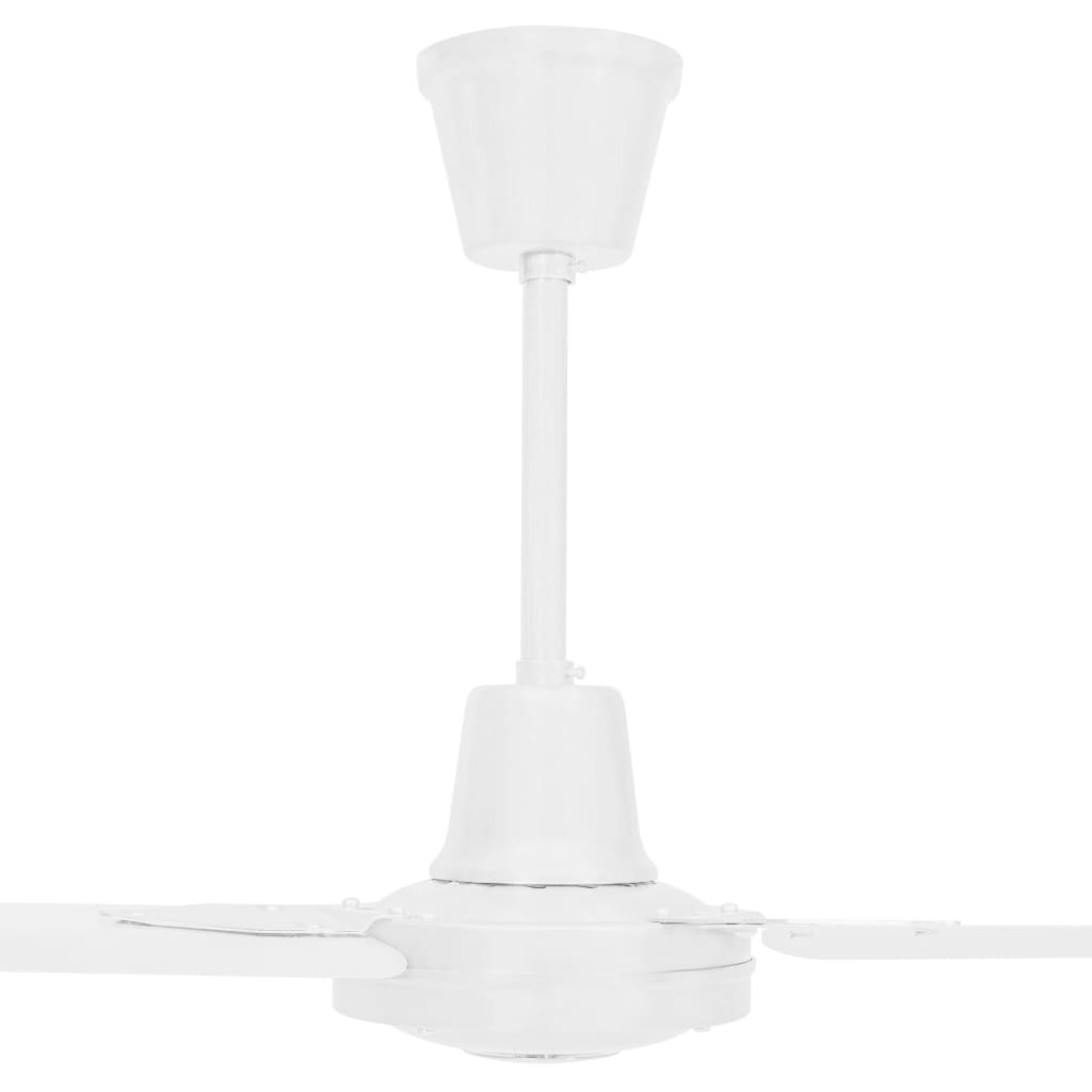 vidaXL Ventoinha de teto 142 cm branco