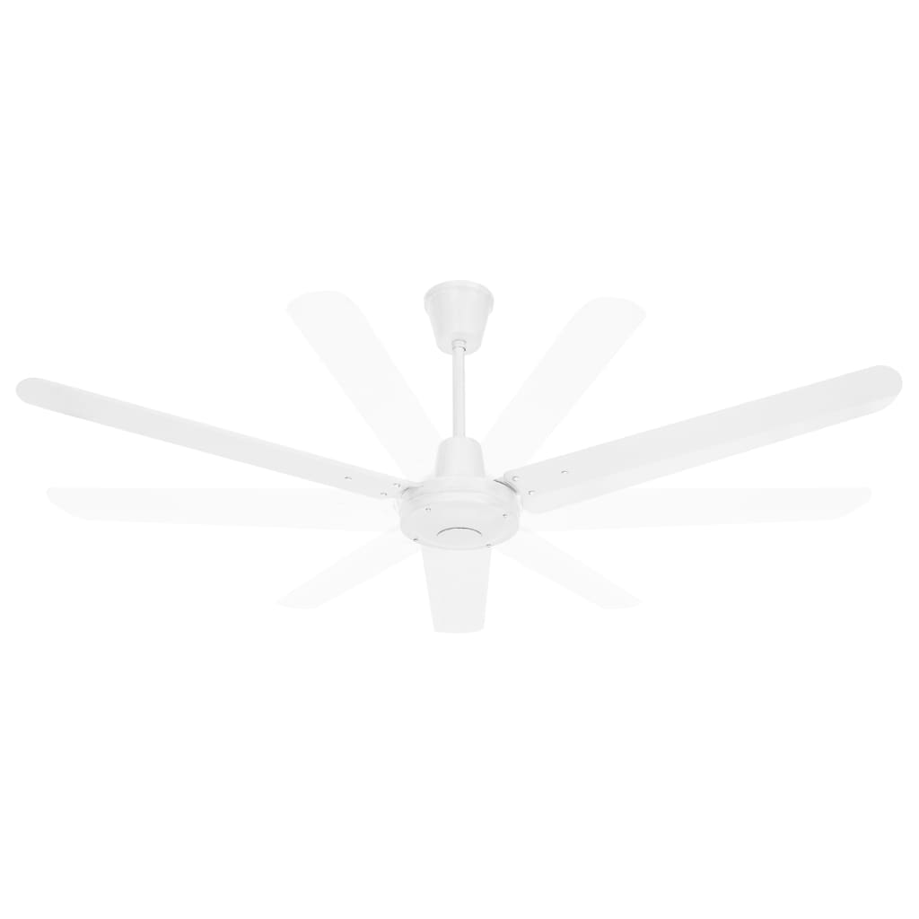 vidaXL Ventoinha de teto 142 cm branco