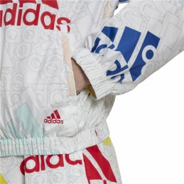 Casaco de Desporto para Mulher Adidas Essentials Multi-Colored Logo Branco