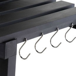 Churrasqueira a Carvão com Tampa e Rodas DKD Home Decor Preto Metal Aço 140 x 60 x 108 cm (140 x 60 x 108 cm)