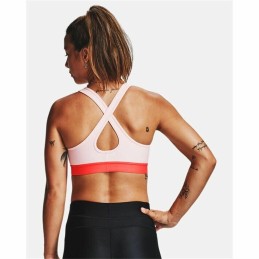 Sutiã Desportivo Under Armour Mid Crossback Cor de Rosa