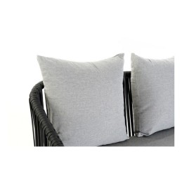 Conjunto de sofá e mesa DKD Home Decor MB-179039 Cinzento Jardim Poliéster Corda Alumínio (151,5 x 72 x 70 cm) (4 pcs)