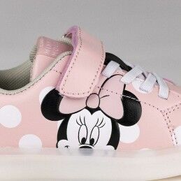 Minnie Mouse|Sapatilhas Desportivas com LED Minnie Mouse Velcro Cor de Rosa