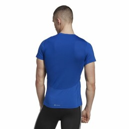 Camisola de Manga Curta Homem Adidas techfit Graphic Azul