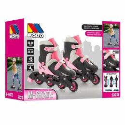 Moltó|Patins em Linha Moltó Cor de Rosa Ajustável 35-38