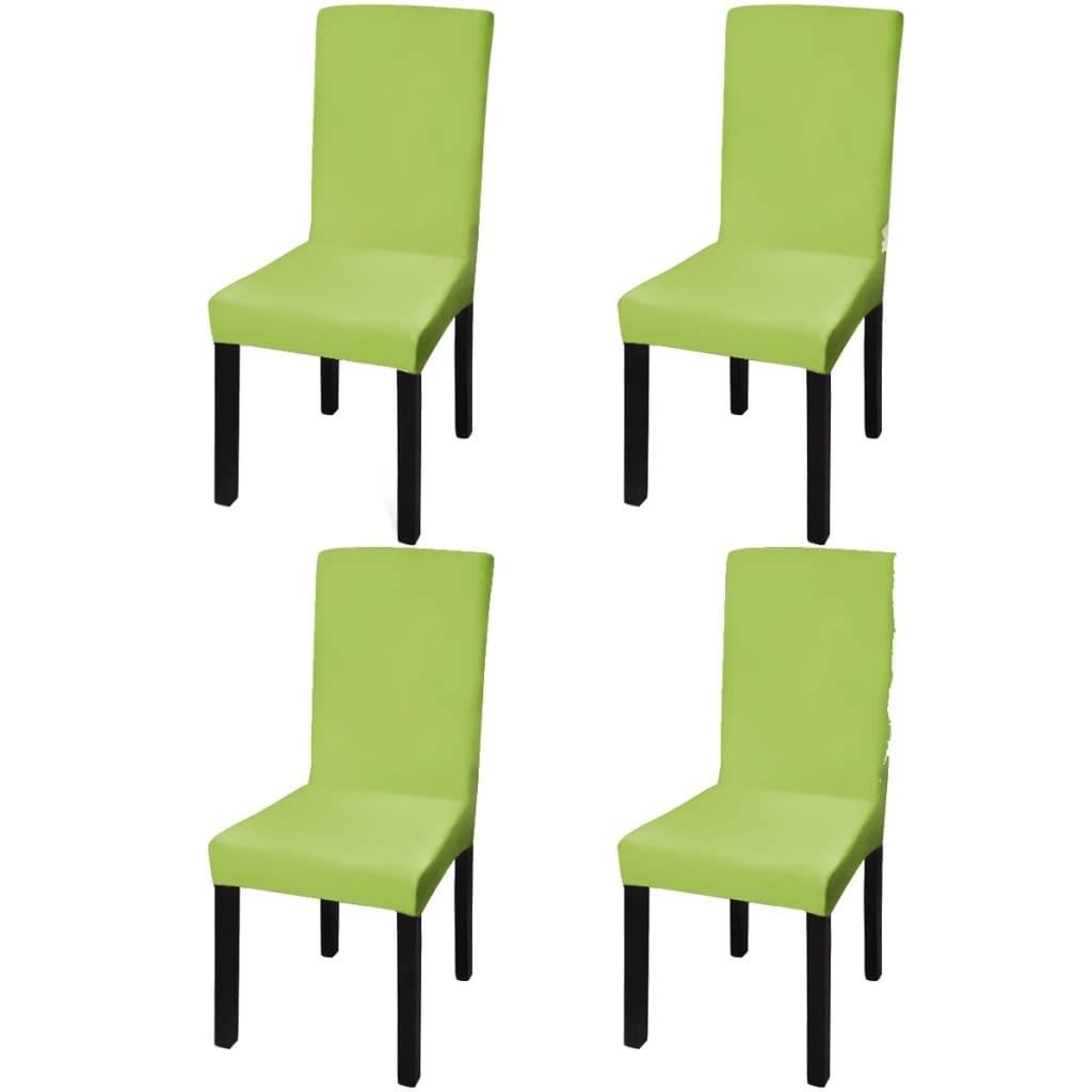 vidaXL Capa extensível para cadeiras 4 pcs verde