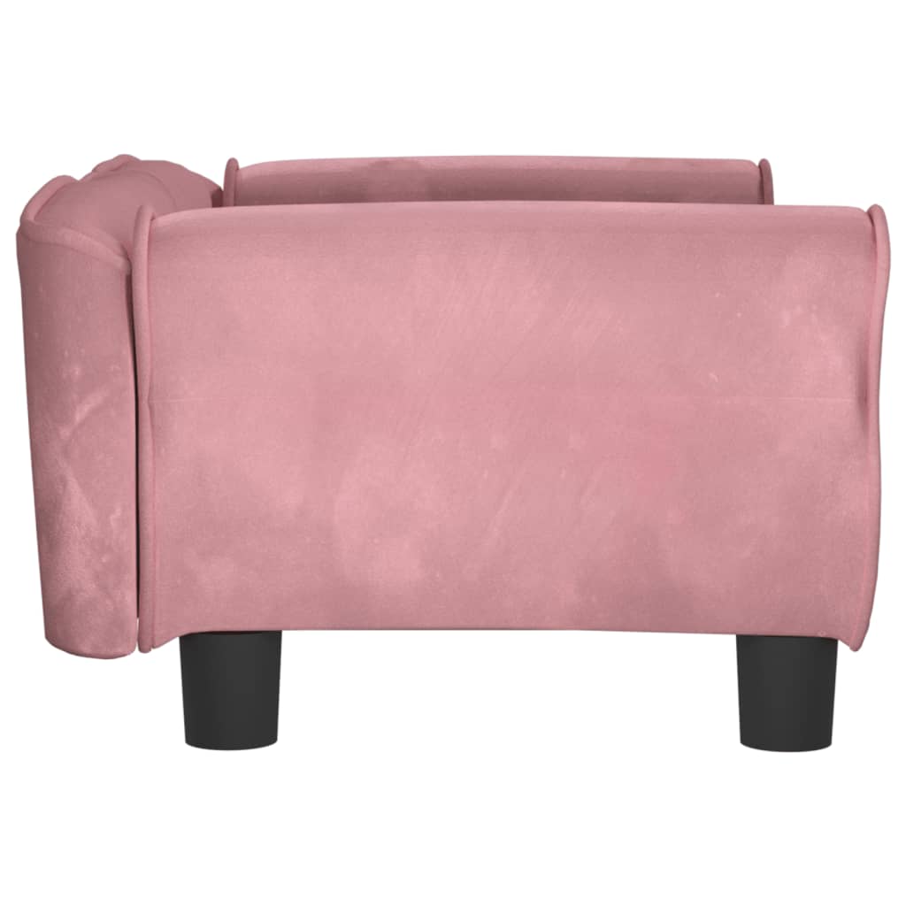 vidaXL Cama para cães 70x45x30 cm veludo rosa