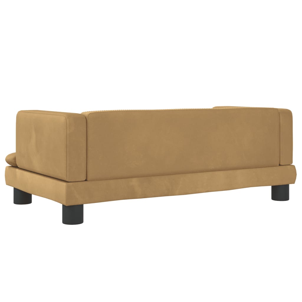 vidaXL Cama para cães 80x45x30 cm veludo castanho