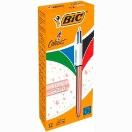 Bic|Caneta Bic Shine Silver Branco Cor de Rosa (12 Peças)