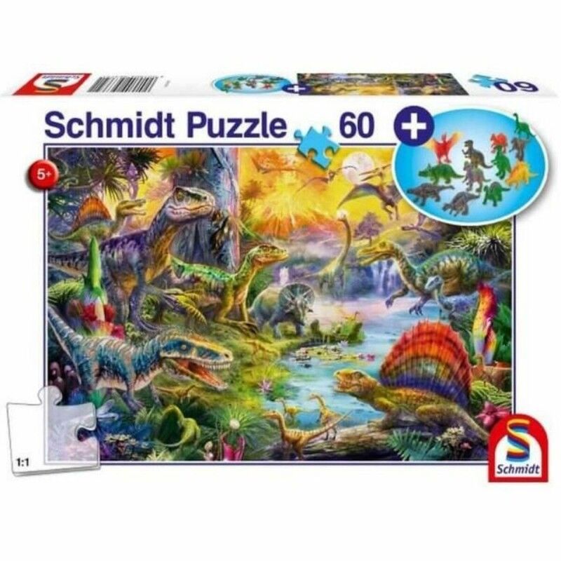 Schmidt Spiele|Puzzle Schmidt Spiele Dinosaurs Figuras 60 Peças Schmidt Spiele|Puzzle Schmidt Spiele Dinosaurs Figuras 60 Peças
