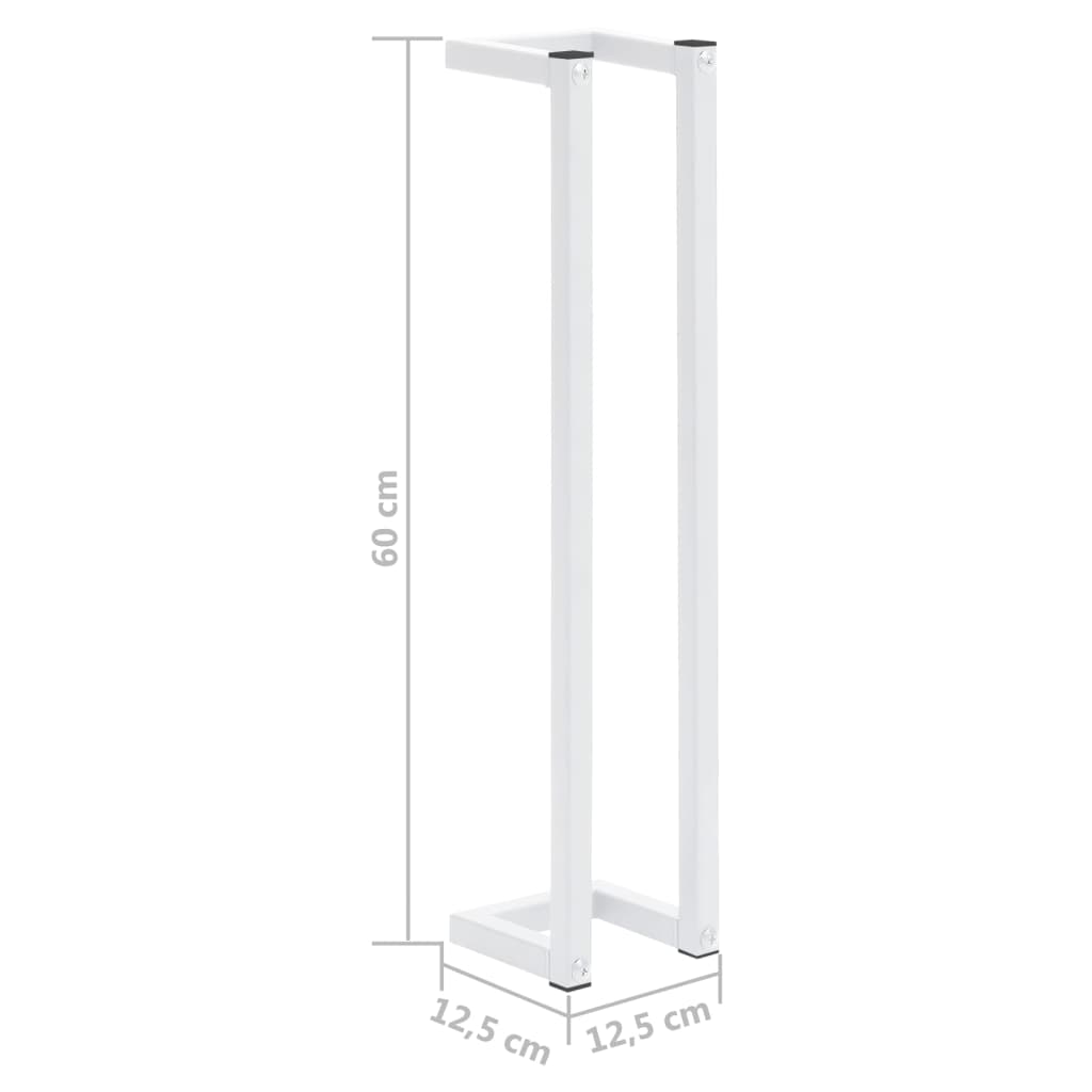 vidaXL Toalheiro 12,5x12,5x60 cm aço branco