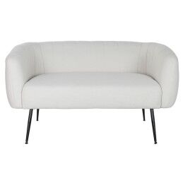 DKD Home Decor|Sofá DKD Home Decor Preto Greige Espuma Madeira Metal Veludo Scandi 129 x 75 x 73 cm