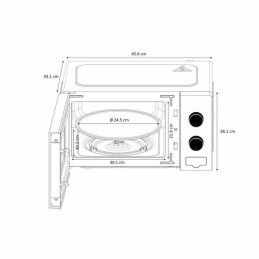 Oceanic|Microondas Oceanic MO20W11  20 L