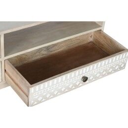 DKD Home Decor|Móvel de TV DKD Home Decor Branco Natural Madeira de mangueira 130 x 40 x 45 cm