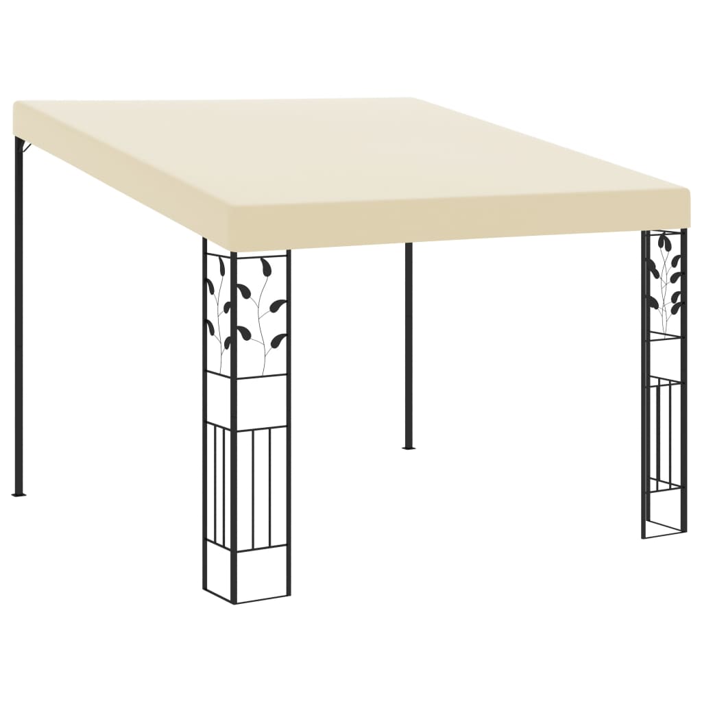 vidaXL Gazebo de parede 3x3x2,5 m creme