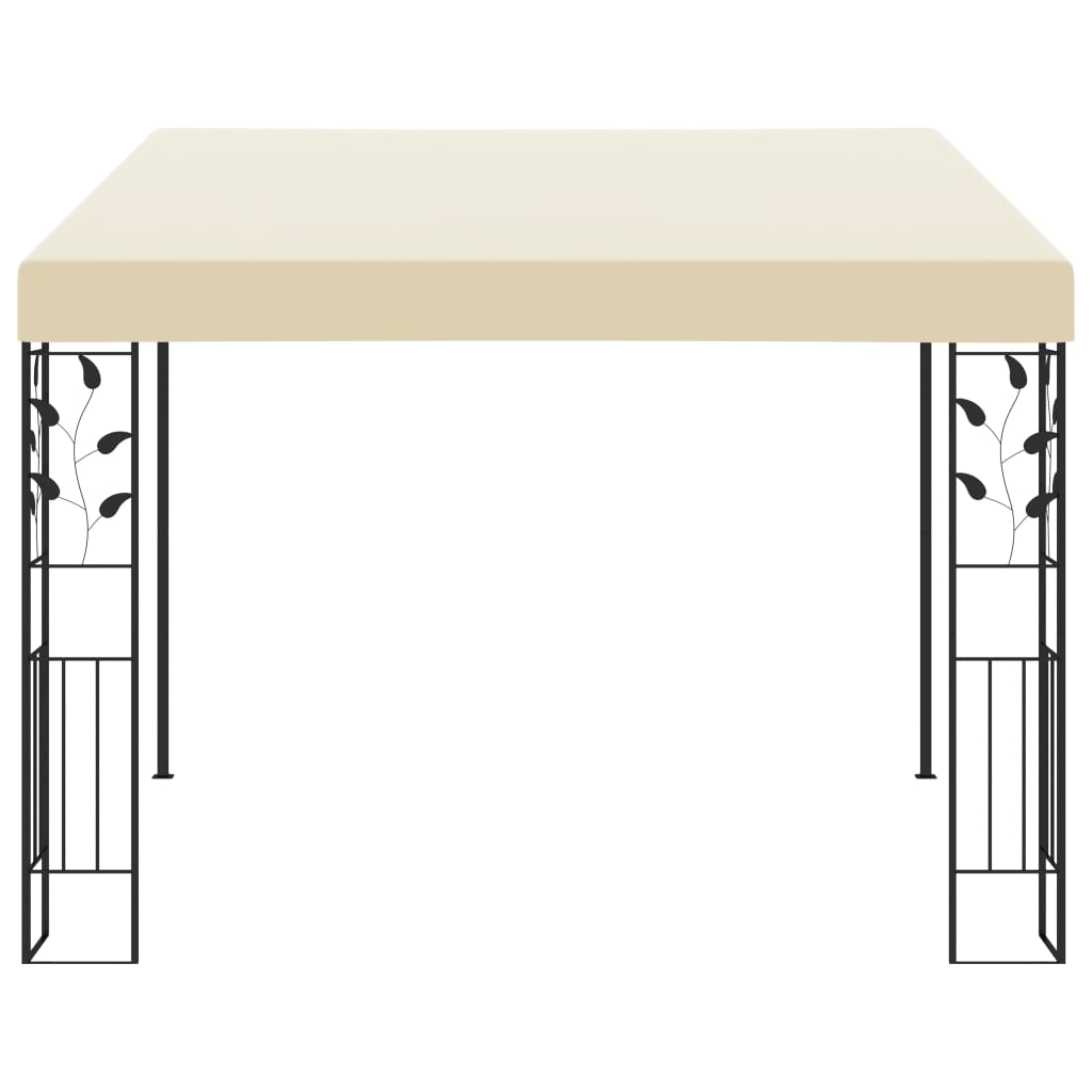 vidaXL Gazebo de parede 3x3x2,5 m creme