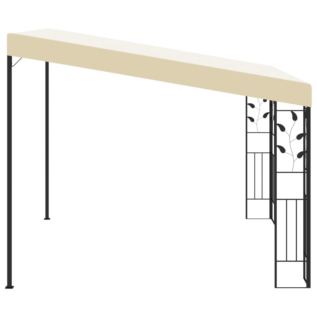 vidaXL Gazebo de parede 3x3x2,5 m creme