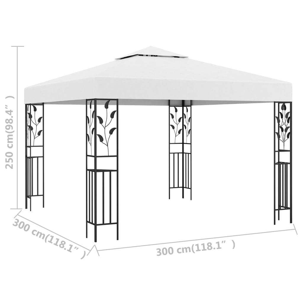 vidaXL Gazebo 3x3 m 180 g/m² branco