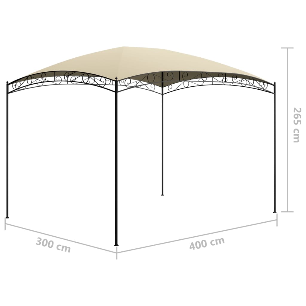 vidaXL Gazebo 3x4x2,65 m 180 g/m² creme