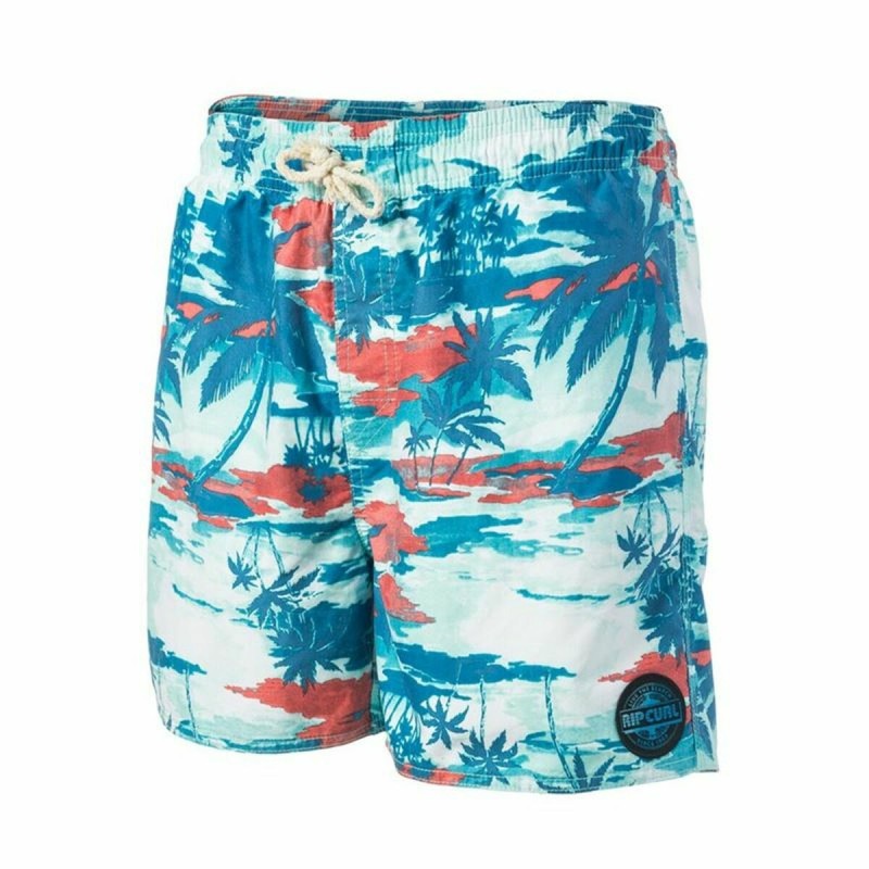 Calção de Banho Homem Rip Curl Volley Plants 16 Ciano