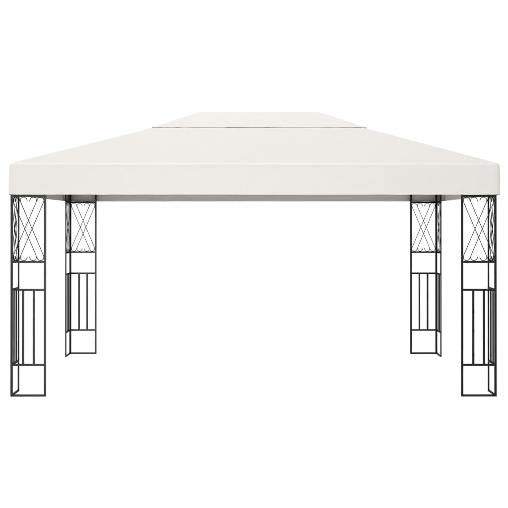 vidaXL Gazebo 3x4 m tecido creme