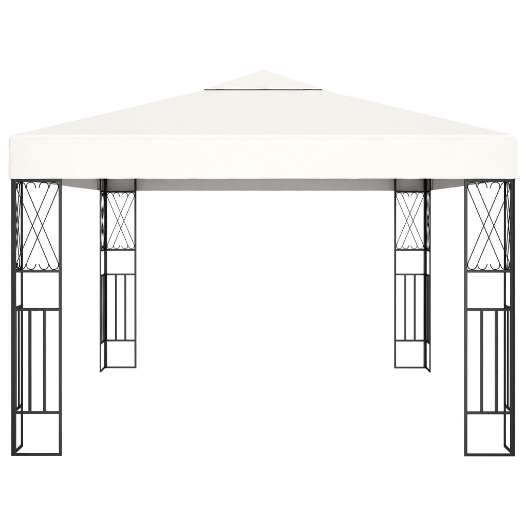 vidaXL Gazebo 3x4 m tecido creme