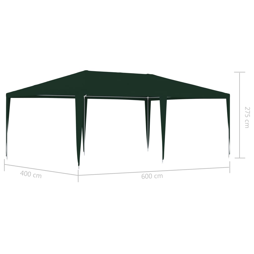 vidaXL Tenda para festas 4x6 m 90 g/m² verde