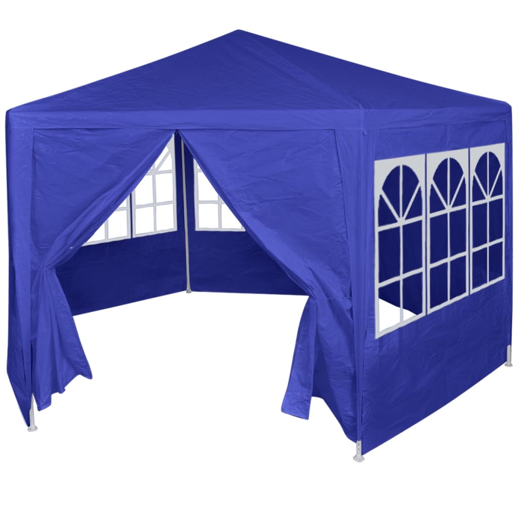 vidaXL Tenda com 6 painéis laterais 2x2 m azul