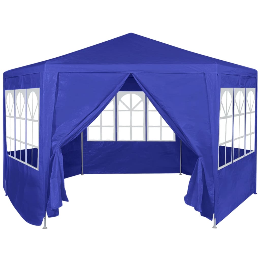 vidaXL Tenda com 6 painéis laterais 2x2 m azul