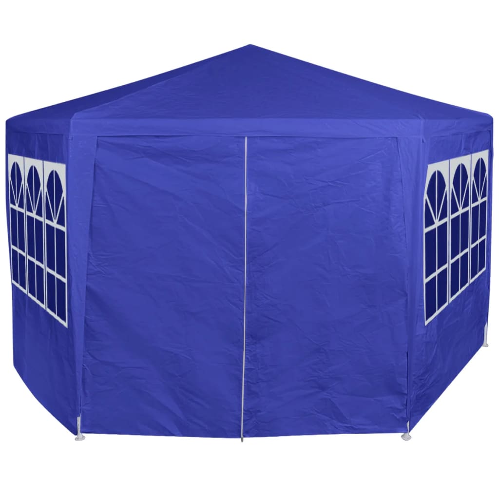 vidaXL Tenda com 6 painéis laterais 2x2 m azul