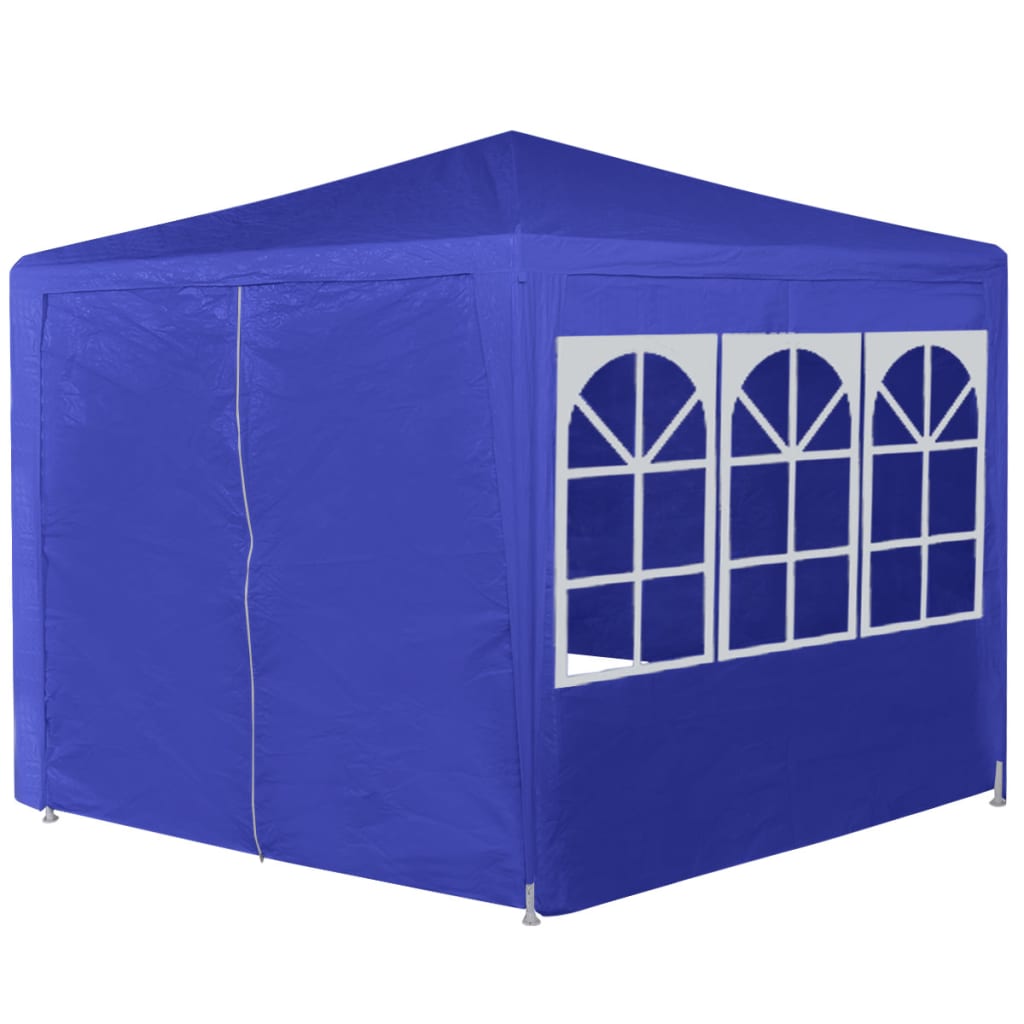 vidaXL Tenda com 6 painéis laterais 2x2 m azul