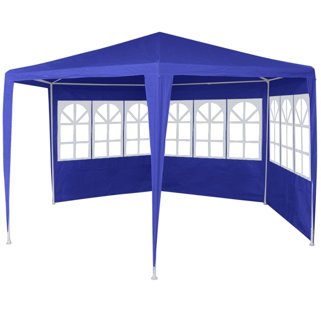 vidaXL Tenda com 6 painéis laterais 2x2 m azul