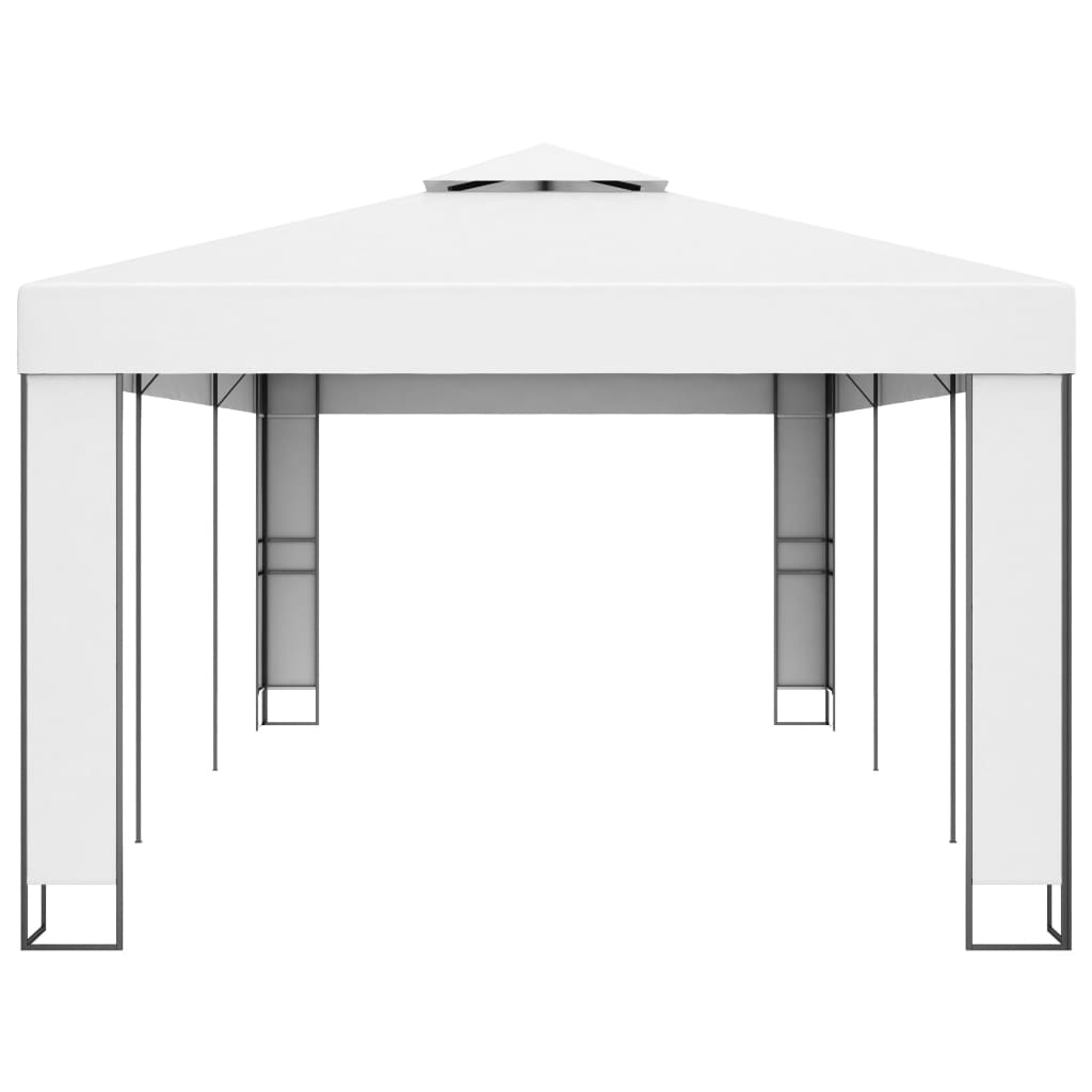 vidaXL Gazebo com telhado duplo 3x6 m branco