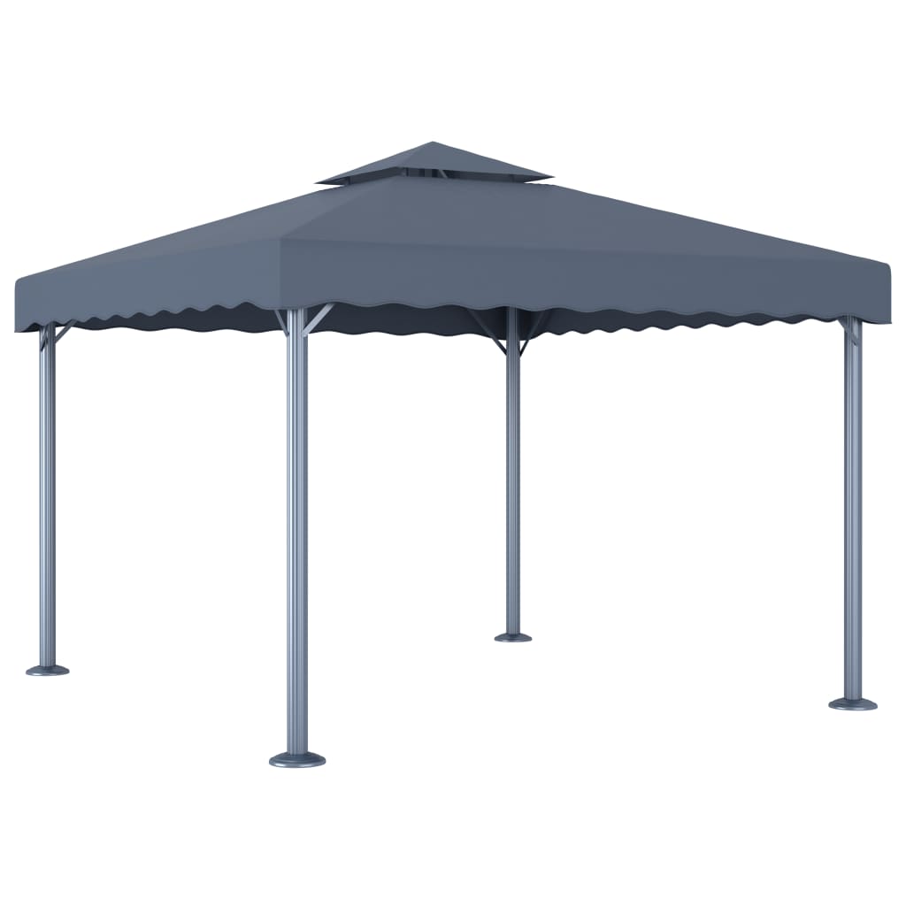 vidaXL Gazebo 300x300 cm alumínio antracite