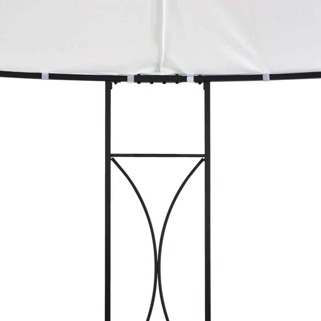 vidaXL Gazebo redondo 300x290 cm branco