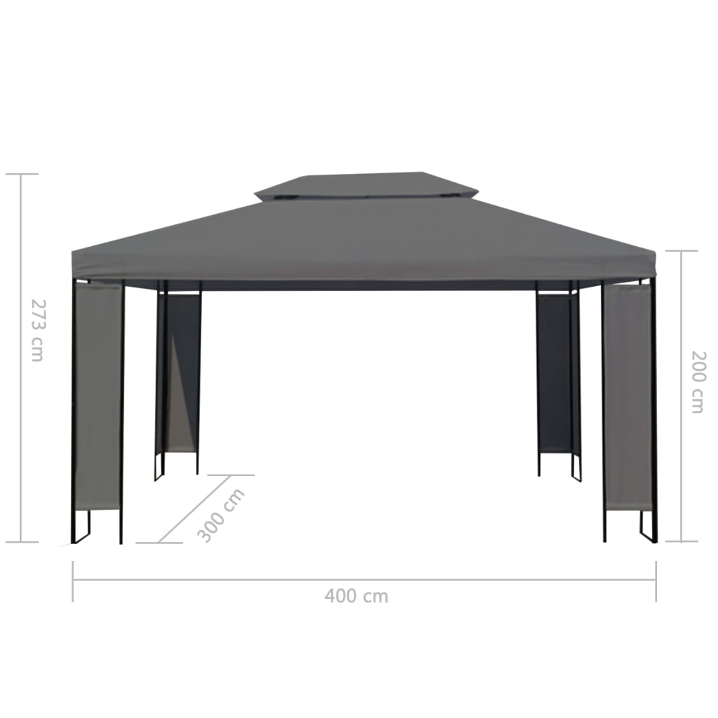 vidaXL Gazebo 300x400 cm antracite