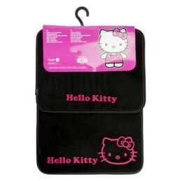 Hello Kitty|Conjunto de Tapetes de Carro Hello Kitty Preto Cor de Rosa (4 pcs)