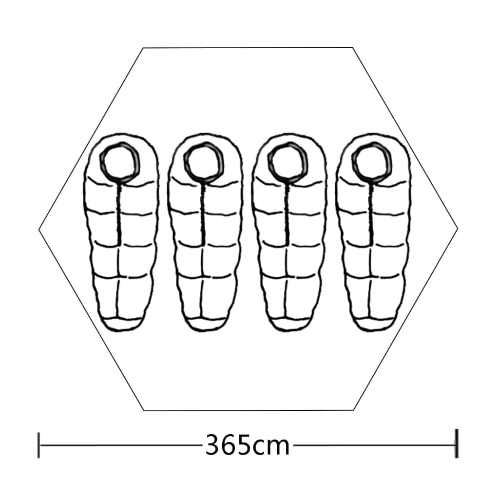 vidaXL Tenda para 4 pessoas, amarela