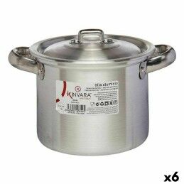 Kinvara|Tacho com Tampa Kinvara 100017 Prateado Alumínio Ø 12 cm 600 ml (10 Unidades)