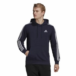 Polar com Capuz Homem Adidas Essentials 3 Stripes Azul Marinho