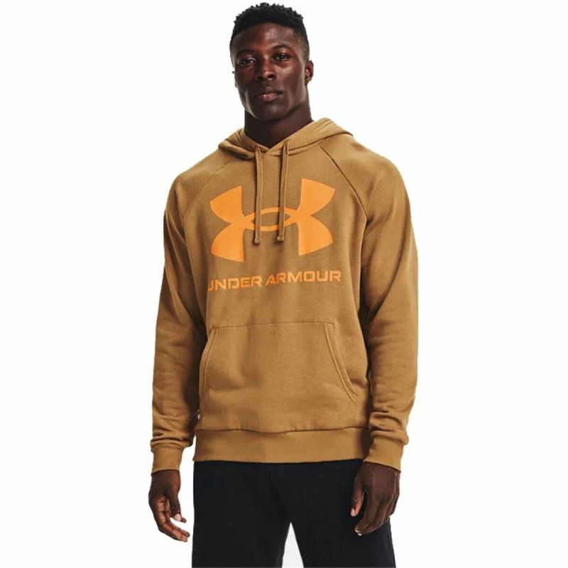 Polar com Capuz Homem Under Armour Rival Big Logo Ocre