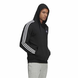 Polar com Capuz Homem Adidas Essentials 3 Stripes Preto