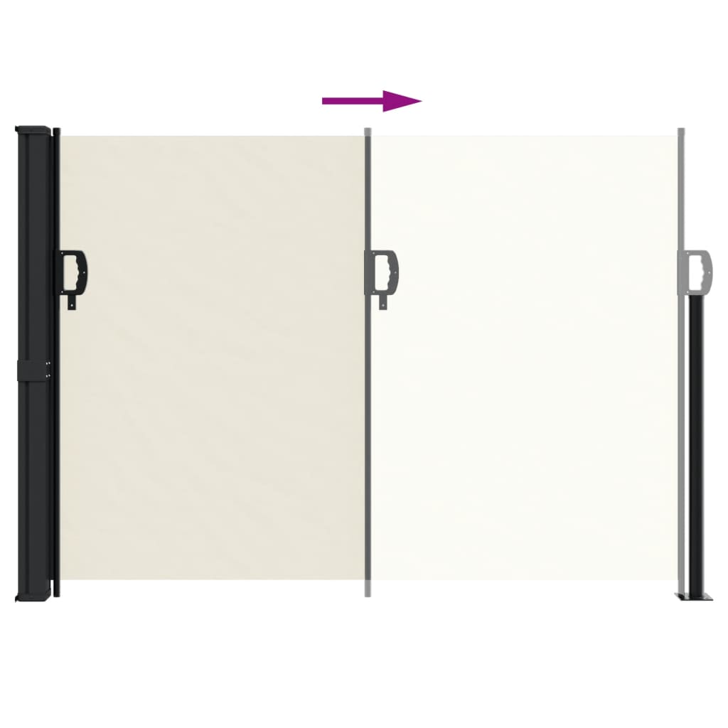 vidaXL Toldo lateral retrátil 140x600 cm creme