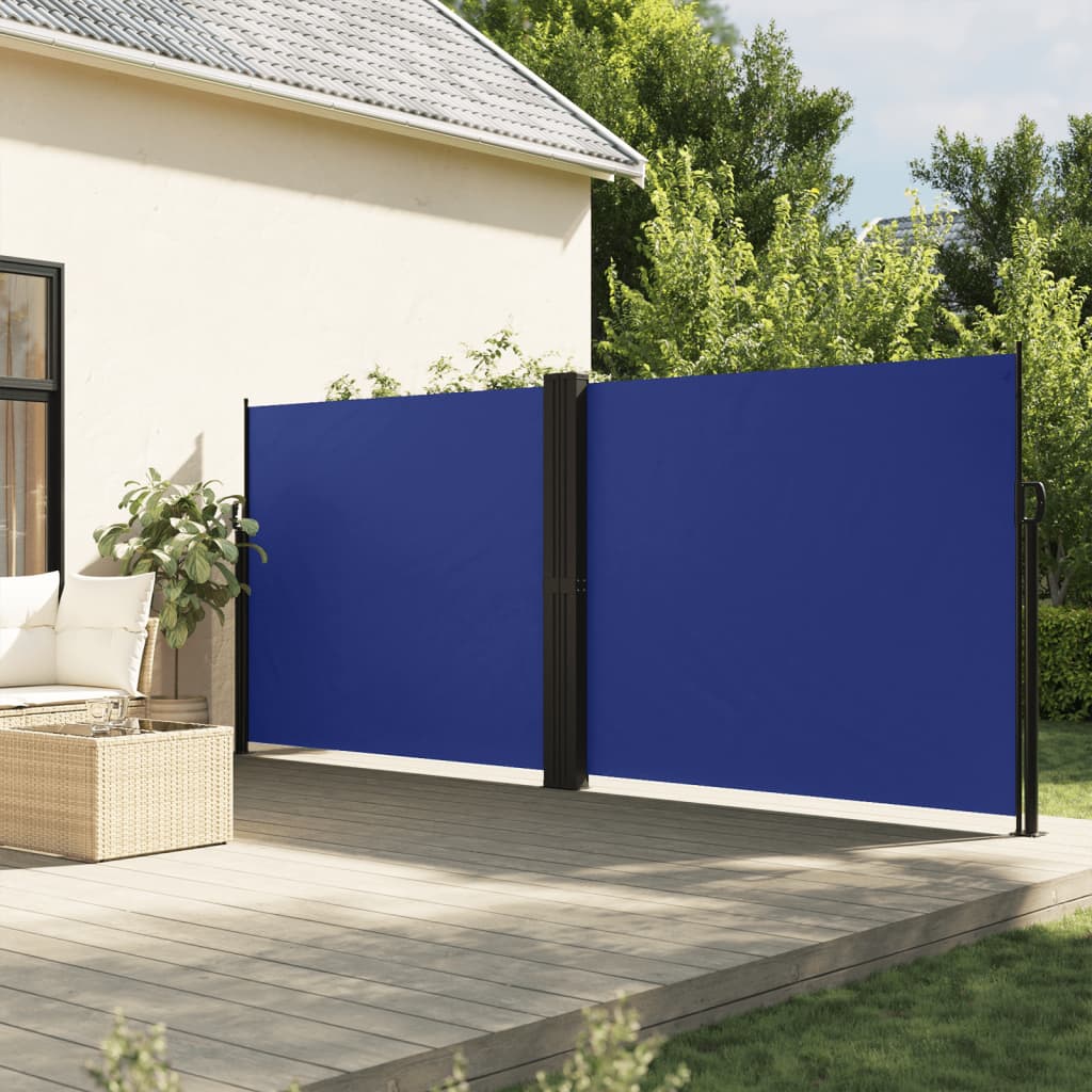 vidaXL Toldo lateral retrátil 160x1200 cm azul