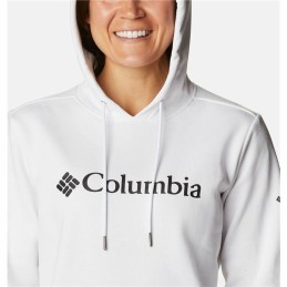 Polar com Capuz Mulher Columbia Logo Branco