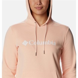 Polar com Capuz Mulher Columbia Logo Laranja